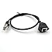 Electop RJ45 Male to Female Screw Panel Mount Ethernet LAN Network Extension Cable 50cm