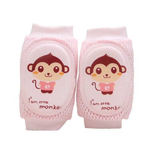 Yothfly Adjustable Baby Kids Crawling Knee Arm Pads Protector Under 2 Years (pink)