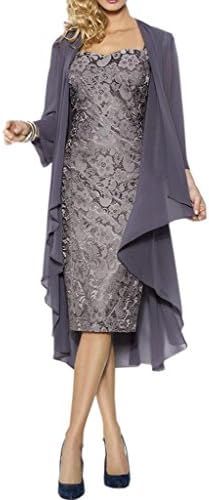 Shiningdress Women's Sexy Lace Mother of The Bride Evening Dress with Jacket