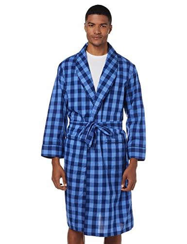 Night And Day Shawl Collar Cotton Robe 120cm | Deep Navy 75755-1610 main image 1
