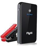 FlyHi 300A Peak 8000mAh Portable Car Jump Starter Power Bank (Up to 2.5 L Gas Engine), with Powerful USB Charging Port, Built-in LED Flashlight and Battery Clamp Cable