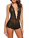 Avidlove Women Lingerie Teddy Deep V Halter Sleepwear One Piece Bodysuit Lace Babydoll