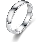 Moplusea 2mm Stainless Steel Classical Plain Stacking Band Statement Wedding Promise Ring For Women