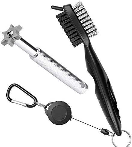 Gzingen Golf Groove Sharpener Tool, Golf Club Groove Sharpener and Retractable Golf Club Brush, for Golfers, Practical Sharp and Clean Kits for All Golf Irons Gzingen Golf Groove Sharpener Tool, Golf Club Groove Sharpener and Retractable Golf Club Brush, for Golfers, Practical Sharp and Clean Kits for All Golf Irons
