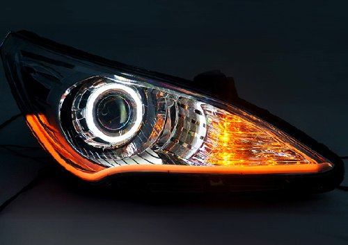 iJDMTOY Xenon White/Amber Yellow Switchback LED Tube Strip Lights For Headlight Retrofit w/ Even Lighting Illumination