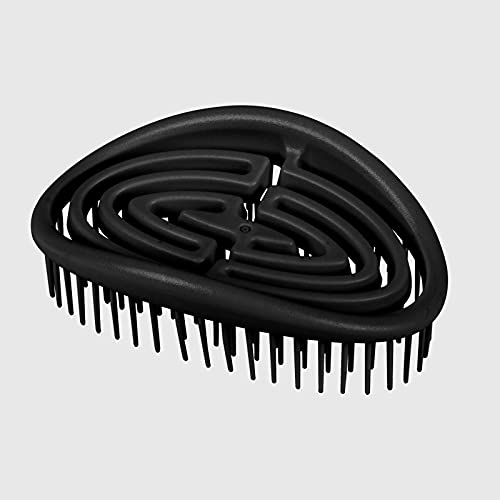 La Briantina Spiral Detangling Hair Brush, Ideal For Wet Hair, No Handle, Black