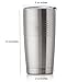 OUTZIE Vacuum Insulated American Flag Tumbler 20oz Built From 100% Food Grade Stainless Plus 2 Straws & Brush - Hot or Cold - Etched American Flag Logo - will last a lifetime - Dishwasher Safe
