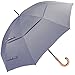 G4Free 52/62inch Wooden J Handle Golf Umbrella Windproof UV Protection Classic Stick Wedding Cane Umbrellas, Auto Open Cane Hook Handle (Gray, 52 inch)