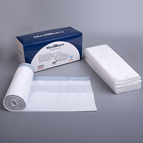 Medokare Disposable Bedpan Liners Bags Bed Pan Liners with Super