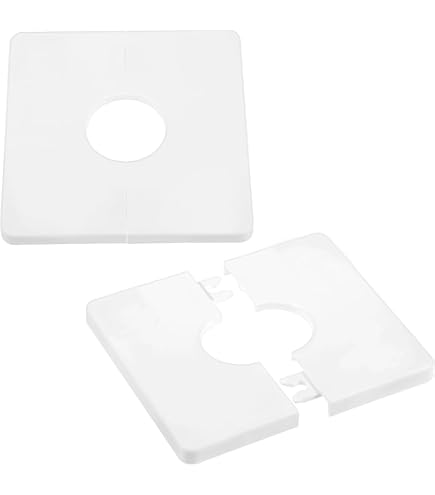 Snapklik.co : 2 Pcs Wall Split Flange Plastics Square Shaped