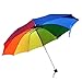 Travel Umbrella, 10 Rib Strong Enough Wind Resistant Frame, Collapsible, Compact and Durable, Lightweight and Cute (Rainbow)