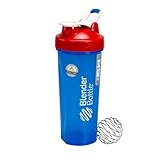 BlenderBottle Full Color Bottle - All American Colors with Shaker Ball - Red, White, and Blue - 32oz