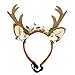 Bascolor Pet Costume Antlers Headbands with Ears Adjustable Flexible for Dogs Cats Various Size Halloween Christmas Festival Pets Costumes (L)