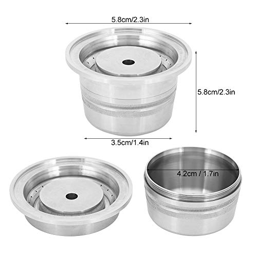 Fictory Kaffeekapsel, Wiederverwendbare Kaffeekapseln aus Edelstahl, geeignet für Nestle Nespresso Vertuoline… – Bild 3