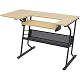 Studio Designs Eclipse Sewing and Craft Table, Black/Maple