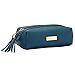Makeup Bag YM&COCO Cosmetic Bag Beauty for Purse Leather Mini Makeup Train Case Pouch Organizer with Tassel Heavy Duty Zips for Lipstick, Brushes, Mascara Basic Cosmetics - 4 Colors for Choice