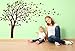 LUCKKYY Tree Wall Stickers Tree Wall Decal Forest Mural Tree Blowing in The Wind Tree Wall Decals Wall Sticker Nursery Decals (Brown)