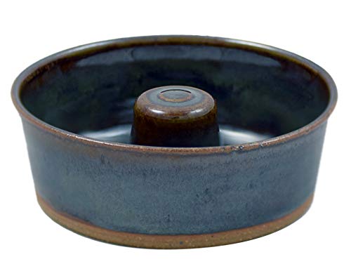 American Made Stoneware Pottery Microwave Omelette Egg Cooker (Midnight Blue - Double Size)