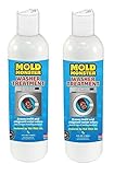 Mold Monster Washer Treatment - Washing Machine & Dishwasher Cleansing Solution - Erases Mold and the Stench of Stagnant Water - Tea Tree Oil - 4 Month Supply -Two 4 oz Bottles