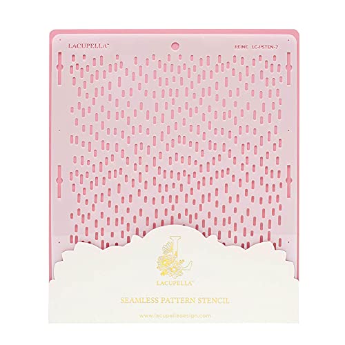 Lacupella Cake Stencil CLARIS Seamless Delicate Pattern For Tall Double