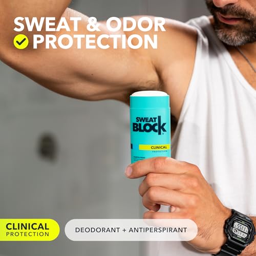 SweatBlock Clinical Strength Deodorant and Antiperspirant for Men and Women Coastal Fresh Scent 2 Pack All-Day Protection Against Odor and Excessive Sweat Ideal for Active Lifestyles and Daily Use
