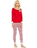 Leveret Women's Pajamas Fitted Christmas 2 Piece Pjs Set 100% Cotton Sleep Pants Sleepwear (XSmall-XLarge)