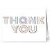 Note Card Cafe Thank You Cards with Aqua Blue Ocean Envelopes | 36 Pack | Rainbow Letters Thank You | Blank Inside, Glossy Finish | for Greeting Cards, Occasions, Birthdays, Gifts