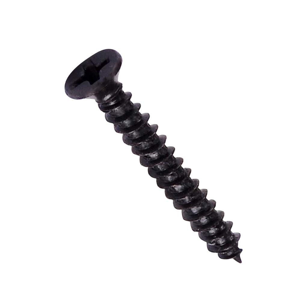 Xiedeai Cross Nails M3.5 M4 Screws - Electronic Screw Flat Head Self-Tapping Screws Iron Black Cross Countersunk Head Screws