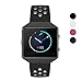 Fitbit Blaze Band Accessory, VODKE Silicone Breathable Replacement Band/Strap Frame Fitbit Blaze Men Women Large(Black+Gray+Black Frame)