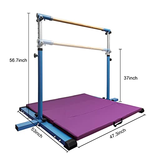 GLANT Gymnastic Kip Bar,Horizontal Bar for Kids Girls Junior,3' to 5