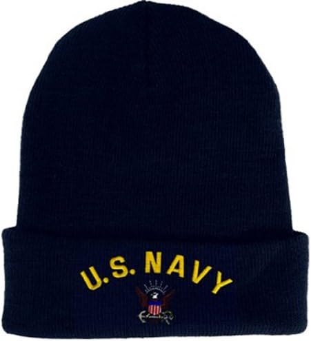 Black Genuine GI US Navy 100% Wool Watch Cap (USA Made) at Amazon