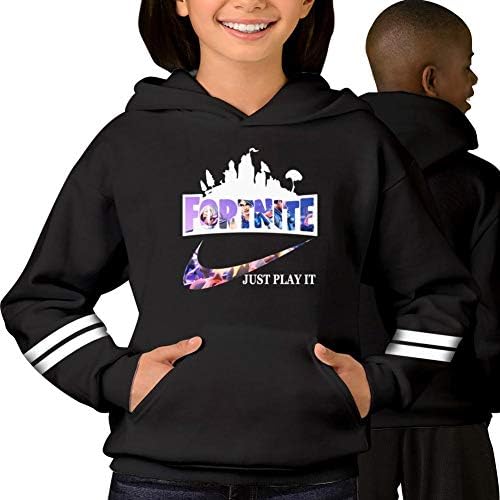 Kid/Youth Pullover Hoodie for-tni-te Just Play It Long Sleeve Fleece Hoody Casual Tops Sweatshirt