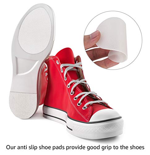 Beautulip Non-Skid Pads for Shoes Self-Adhesive Shoe Grips for Bottom of Shoes Sole Stick Protector Pack of 8 (Clear)