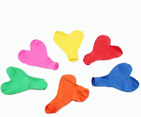 12 Inches Heart-shaped Latex Party Balloons for Weddings, Anniversary, Valentine's Day, & Other Occasions（pack of 50，random Color)