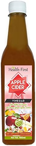 Health First Apple Cider Vinegar with Strand of Mother, Honey, Ginger, Garlic and Honey - 500 ml