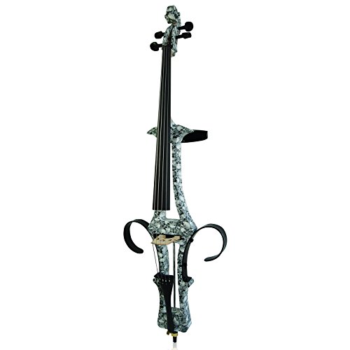 Kinglos 4/4 Black White Skull Colored Solid Wood Electric / Silent