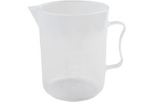 Plastic Measuring Jug with Clear Scale, Heat and Resistant PP Beaker for Accurate Liquid or Dry Ingredient Measurement in Kit