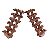 Lego Parts: Stairs 7 x 4 x 6 Straight Open (Pack of 2 - Reddish Brown)
