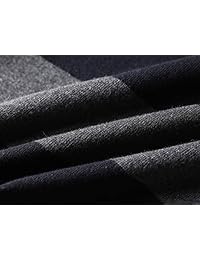 Jersey de manga larga con cuello redondo y cuello redondo de punto de cadena para hombre