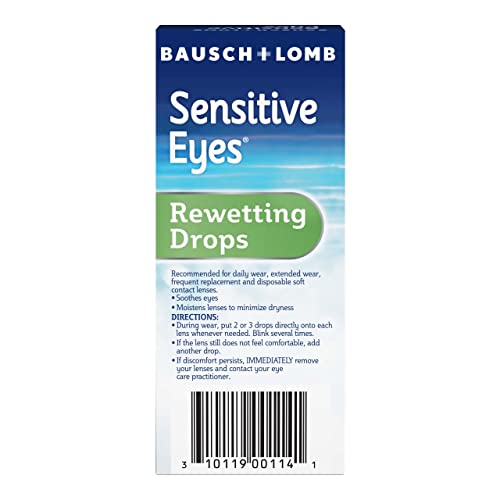 Bausch & Lomb Sensitive Eyes Contact Lens Solution, for Rewetting Soft