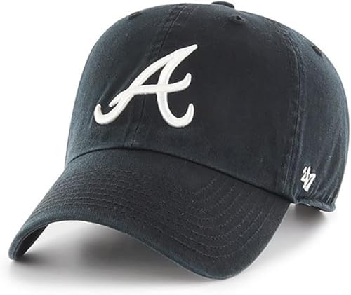 Amazon.com: '47 MLB Black White Clean Up Adjustable Hat Cap, Adult