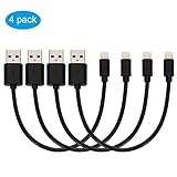 NexGadget 4-Pack [8 Inches] USB Charging Lightning Cable For iPhone 7/7Plus/6s Plus/6s/6/5/5S/5C/SE, iPad Pro, iPad Air, iPad Mini And More