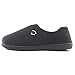 ULTRAIDEAS Women's & Men's Comfort Polar Fleece Slip on Slippers Color Block Memory Foam House Loafers Shoes w/Indoor, Outdoor Sole (Black-Mens，7-8)