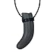 Munchables Dino Tooth Chew Necklace for Boys - Chewable Jewelry for Kids  (Charcoal)