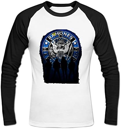 Mens ramones silhouettes Baseball T-shirt L White