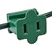 HLO Lighting Female Green Inline Pass Through Slip Plug | SPT-1, 10 Amps, Customizable Zip Plug for Professional Christmas Lighting | 5 Pack