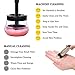 BEAUTY ONLINE Makeup Brush Cleaner Dryer Electric Automatic Cosmetic Brush Cleaning Device Tools Kit Machine Spinner 360º Rotation with 8 Rubber Fit All Size Brushes