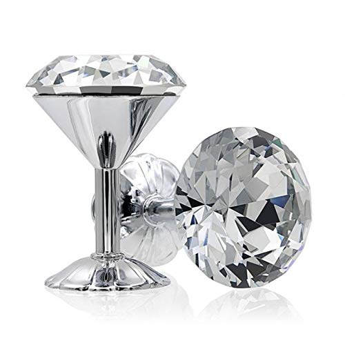 Isali 2pcs Diamond Curtain Drapery Tiebacks Door Wall Tassel Hooks (Silver) - (Color: Silver)