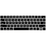 CaseBuy Keyboard Silicone Protector Cover for Newest MacBook Pro 13 15 Retina Display A1706 A1707 with Touch Bar(2016 Oct. Release) - Black