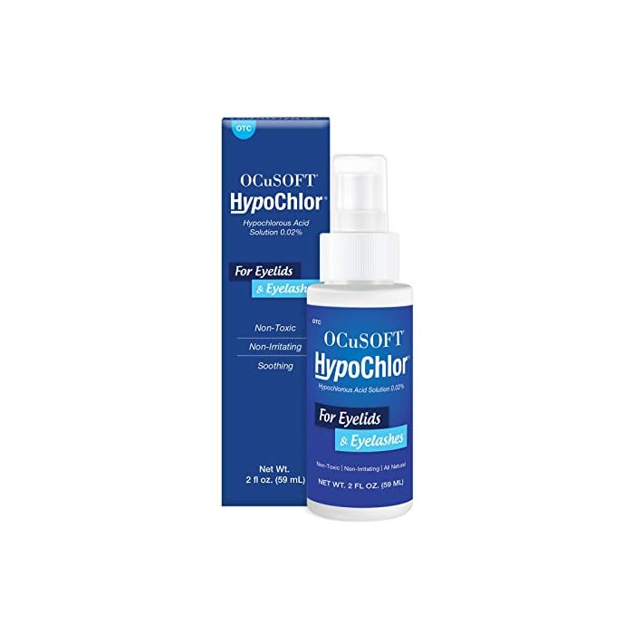 OCuSOFT Hypochlor Hypochlorous Acid Solution Spray 0.02% 59 Milliters, Eyelid Spray for Irritated Eyelids
